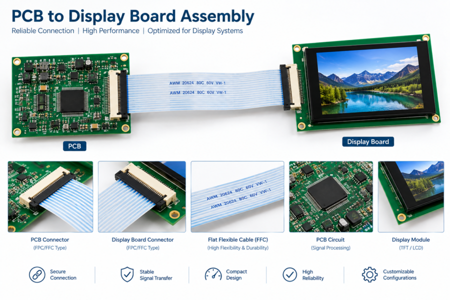 PCB-to-Display Board Assembly